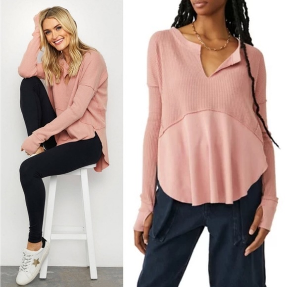 Near Free People We the Free Monterey Thermal Shirt - Picture 2 of 10